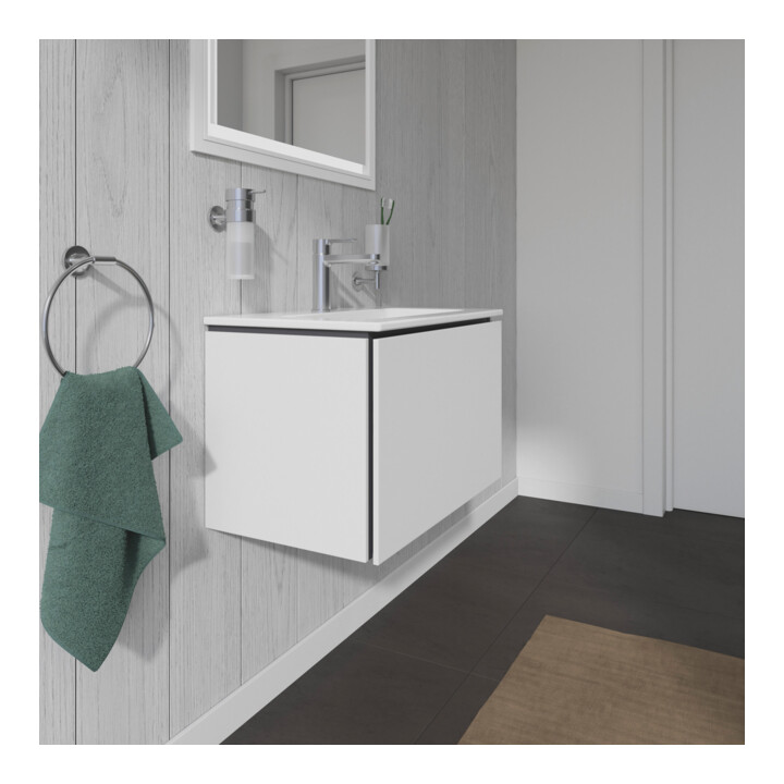 Duravit Meuble sous-lavabo Compact L-Cube 62x39,1 cm, blanc mat, 1 tiroir, suspendu