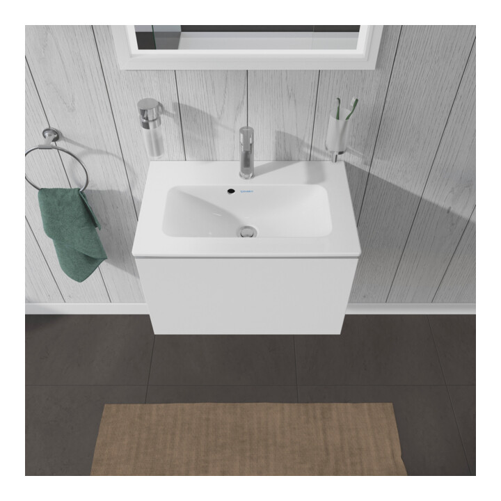 Duravit Meuble sous-lavabo Compact L-Cube 62x39,1 cm, blanc mat, 1 tiroir, suspendu