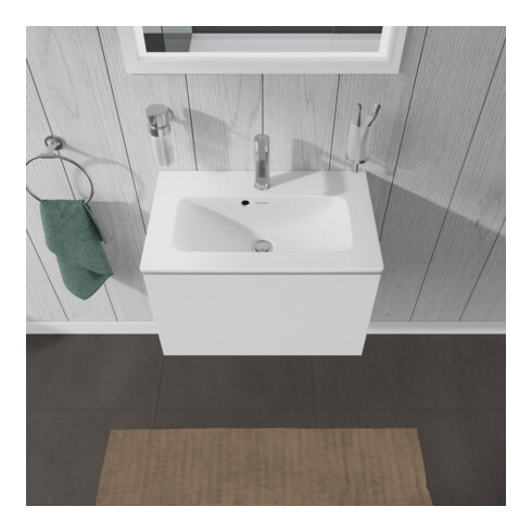 Duravit Meuble sous-lavabo Compact L-Cube 62x39,1 cm, blanc mat, 1 tiroir, suspendu