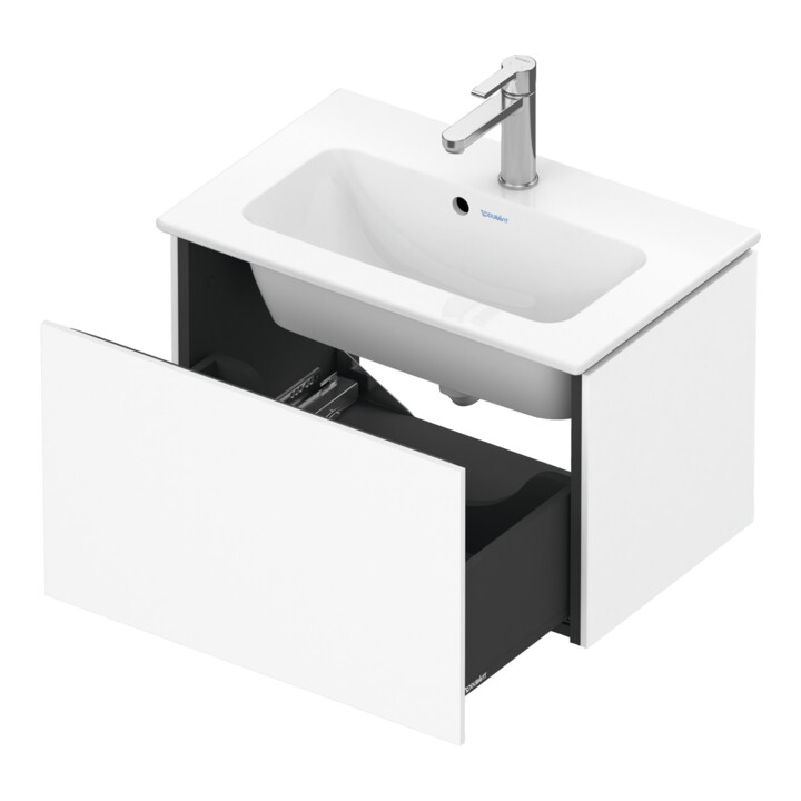 Duravit Meuble sous-lavabo Compact L-Cube 62x39,1 cm, blanc mat, 1 tiroir, suspendu