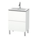 Duravit Meuble sous-lavabo Compact L-Cube 62x39,1 cm, blanc mat, 2 tiroirs, debout-1