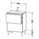 Duravit Meuble sous lavabo Compact L-Cube 62x39,1 cm, blanc mat, 2 tiroirs, sur pied