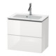 Duravit Meuble sous-lavabo Compact L-Cube 62x39,1 cm, blanc mat, 2 tiroirs, suspendu-3