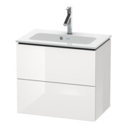 Duravit Meuble sous-lavabo Compact L-Cube 62x39,1 cm, blanc mat, 2 tiroirs, suspendu-3