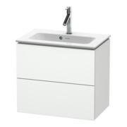 Duravit Meuble sous lavabo Compact L-Cube 62x39,1 cm, blanc mat, 2 tiroirs, suspendu