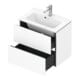 Duravit Meuble sous lavabo Compact L-Cube 62x39,1 cm, blanc mat, 2 tiroirs, suspendu