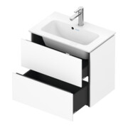 Duravit Meuble sous lavabo Compact L-Cube 62x39,1 cm, blanc mat, 2 tiroirs, suspendu-2