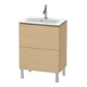 Duravit Meuble sous-lavabo Compact L-Cube 62x39,1 cm, blanc naturel, 2 tiroirs, debout-1