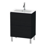 Duravit Meuble sous-lavabo Compact L-Cube 62x39,1 cm, blanc œuf, 2 tiroirs, sur pied
