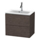 Duravit Meuble sous lavabo Compact L-Cube 62x39,1 cm, chêne foncé, 2 tiroirs, suspendu-1