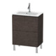 Duravit Meuble sous lavabo Compact L-Cube 62x39,1 cm, chêne foncé, 2 tiroirs, vertical-1