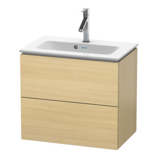 Duravit Meuble sous lavabo Compact L-Cube 62x39,1 cm, chêne médium, 2 tiroirs, suspendu