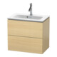 Duravit Meuble sous lavabo Compact L-Cube 62x39,1 cm, chêne médium, 2 tiroirs, suspendu-1