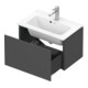 Duravit Meuble sous-lavabo Compact L-Cube 62x39,1 cm, graph ma, 1 tiroir, suspendu-4