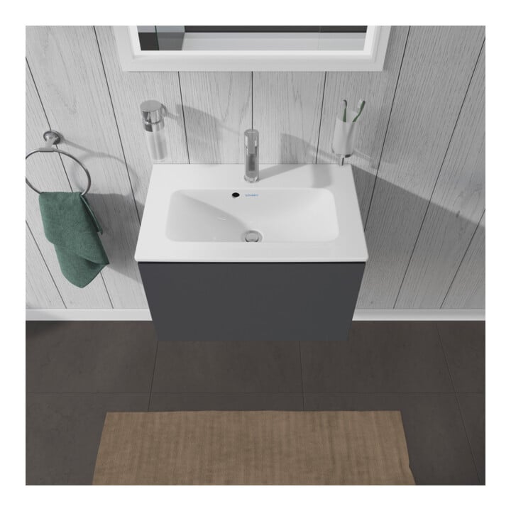 Duravit Meuble sous-lavabo Compact L-Cube 62x39,1 cm, graph ma, 1 tiroir, suspendu