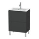Duravit Meuble sous-lavabo Compact L-Cube 62x39,1 cm, graph ma, 2 tiroirs, debout-1