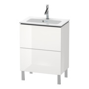 Duravit Meuble sous-lavabo Compact L-Cube 62x39,1 cm, graph ma, 2 tiroirs, debout-2