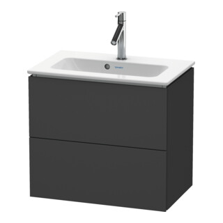 Duravit Meuble sous lavabo Compact L-Cube 62x39,1 cm, graph ma, 2 tiroirs, suspendu
