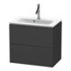 Duravit Meuble sous lavabo Compact L-Cube 62x39,1 cm, graph ma, 2 tiroirs, suspendu-1