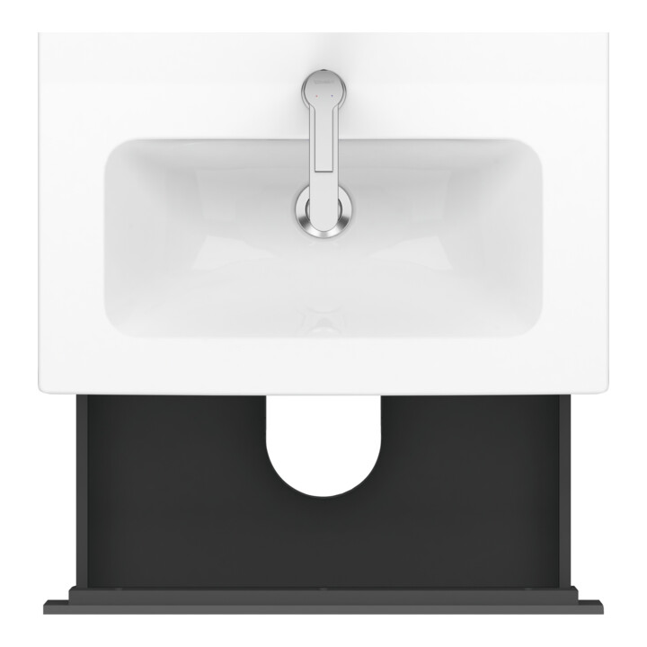 Duravit Meuble sous lavabo Compact L-Cube 62x39,1 cm, graph ma, 2 tiroirs, suspendu