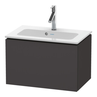 Duravit Meuble sous lavabo Compact L-Cube 62x39,1 cm, graphite mat, 1 tiroir, suspendu