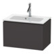 Duravit Meuble sous lavabo Compact L-Cube 62x39,1 cm, graphite mat, 1 tiroir, suspendu-1