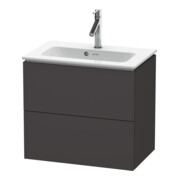 Duravit Meuble sous-lavabo Compact L-Cube 62x39,1 cm, graphite mat, 2 tiroirs, suspendu-1