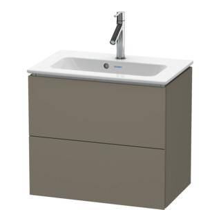 Duravit Meuble sous lavabo Compact L-Cube 62x39,1 cm, gris mat, 2 tiroirs, suspendu