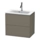 Duravit Meuble sous lavabo Compact L-Cube 62x39,1 cm, gris mat, 2 tiroirs, suspendu-1
