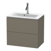 Duravit Meuble sous lavabo Compact L-Cube 62x39,1 cm, gris mat, 2 tiroirs, suspendu