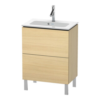 Duravit Meuble sous lavabo Compact L-Cube 62x39,1 cm, méd. chêne, 2 tiroirs, sur pied