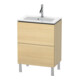 Duravit Meuble sous lavabo Compact L-Cube 62x39,1 cm, méd. chêne, 2 tiroirs, sur pied-1