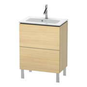 Duravit Meuble sous lavabo Compact L-Cube 62x39,1 cm, méd. chêne, 2 tiroirs, sur pied