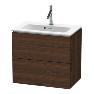 Duravit Meuble sous-lavabo Compact L-Cube 62x39,1 cm, noyer, 2 tiroirs, suspendu