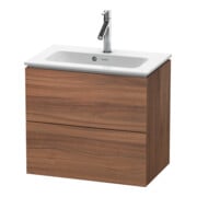 Duravit Meuble sous-lavabo Compact L-Cube 62x39,1 cm, noyer naturel, 2 tiroirs, suspendu-1