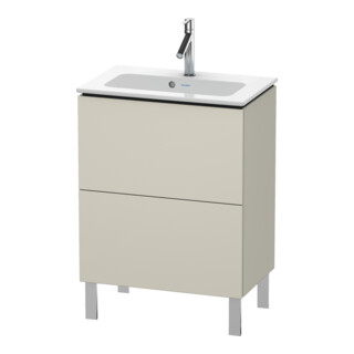 Duravit Meuble sous lavabo Compact L-Cube 62x39,1 cm, tau mat, 2 tiroirs, debout