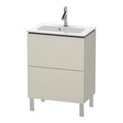 Duravit Meuble sous lavabo Compact L-Cube 62x39,1 cm, tau mat, 2 tiroirs, debout