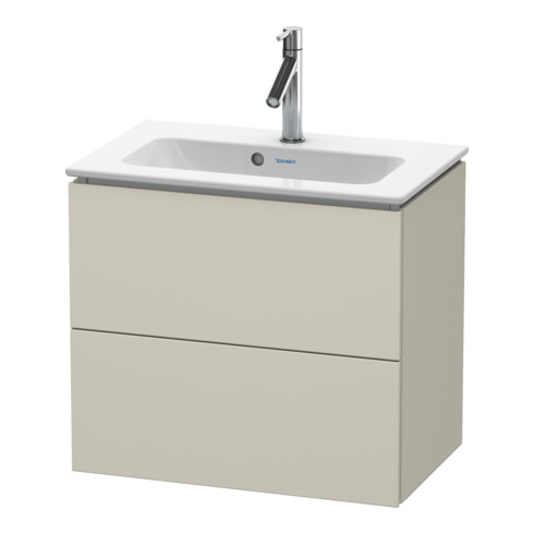 Duravit Meuble sous lavabo Compact L-Cube 62x39,1 cm, Tau mat, 2 tiroirs, suspendu