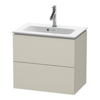 Duravit Meuble sous lavabo Compact L-Cube 62x39,1 cm, taupe, 2 tiroirs, suspendu