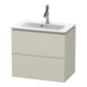 Duravit Meuble sous lavabo Compact L-Cube 62x39,1 cm, taupe, 2 tiroirs, suspendu-1