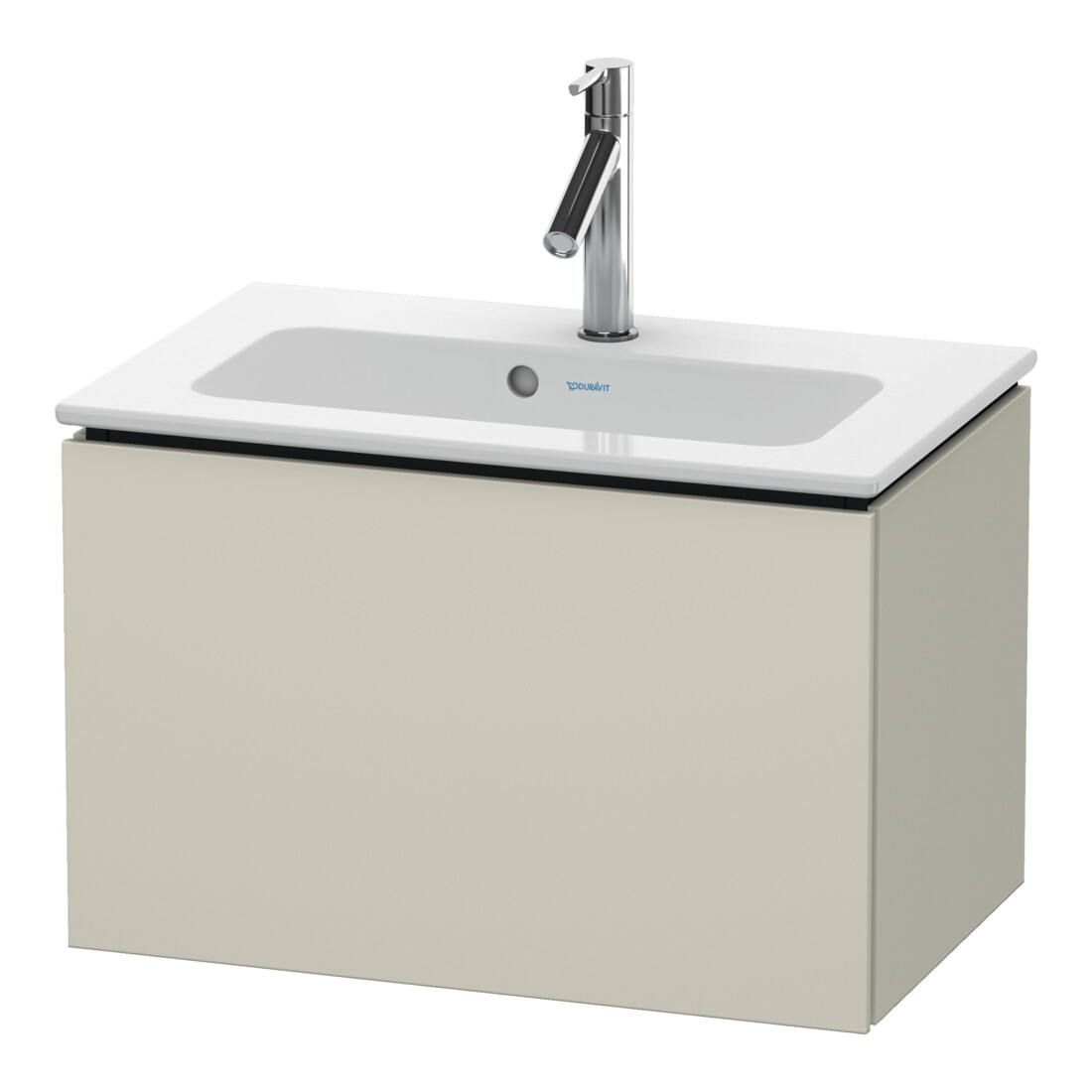 Duravit Meuble sous-lavabo Compact L-Cube 62x39,1 cm, taupe mat, 1 tiroir, suspendu