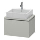 Duravit Meuble sous-lavabo Compact L-Cube 62x47,7 cm, béton gris, 1 tiroir, pour console-1