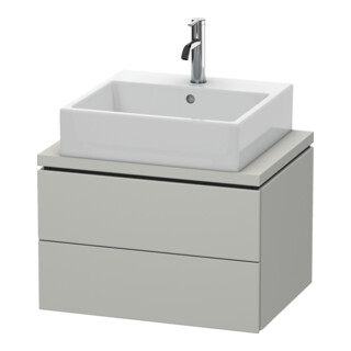 Duravit Meuble sous lavabo Compact L-Cube 62x47,7 cm, béton gris, avec 2 tiroirs