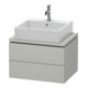 Duravit Meuble sous lavabo Compact L-Cube 62x47,7 cm, béton gris, avec 2 tiroirs-1