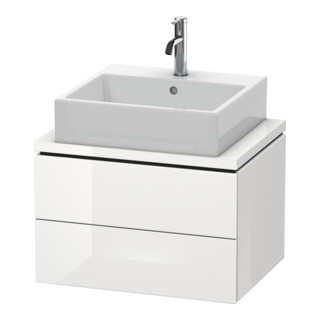 Duravit Meuble sous-lavabo Compact L-Cube 62x47,7 cm, blanc brillant, 2 tiroirs