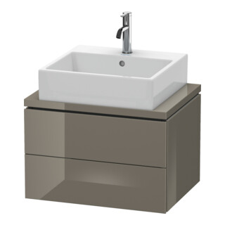 Duravit Meuble sous-lavabo Compact L-Cube 62x47,7 cm, blanc brillant, 2 tiroirs