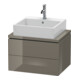Duravit Meuble sous-lavabo Compact L-Cube 62x47,7 cm, blanc brillant, 2 tiroirs-1