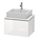 Duravit Meuble sous lavabo Compact L-Cube 62x47,7 cm, blanc brillant, avec console, 1 tiroir-1