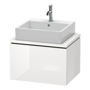 Duravit Meuble sous lavabo Compact L-Cube 62x47,7 cm, blanc brillant, avec console, 1 tiroir