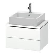 Duravit Meuble sous-lavabo Compact L-Cube 62x47,7 cm, blanc mat, 2 tiroirs